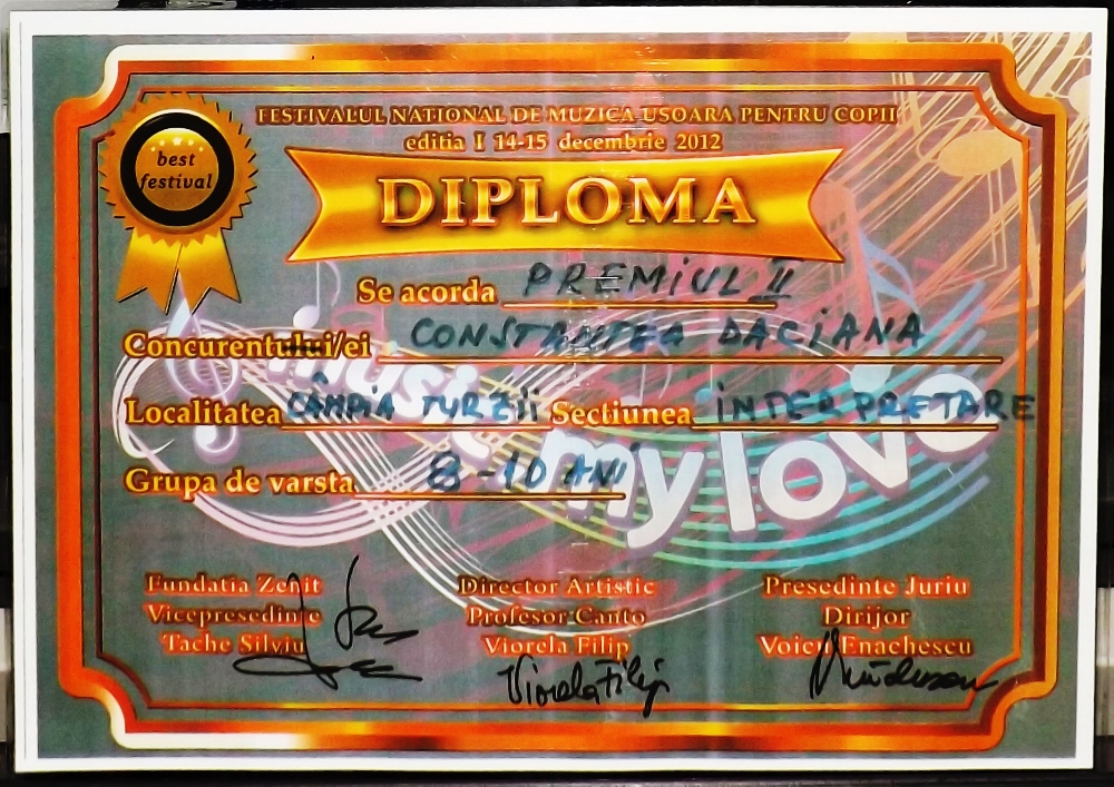 diploma daciana constantea