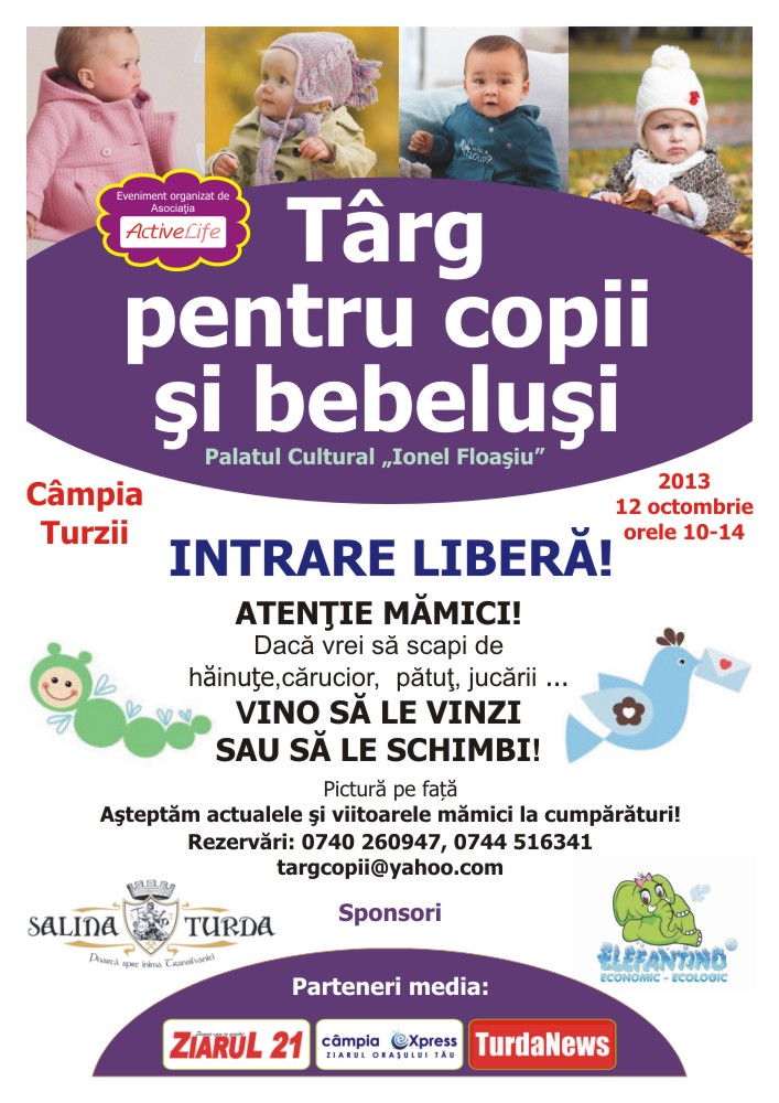 afis targ copii si bebelusi campia turzii