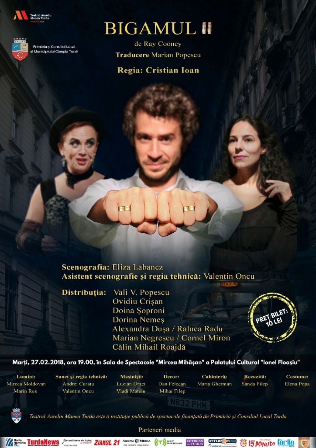 Palatul Cultural "Ionel Floașiu" va fi gazda piesei de teatru &bdquo;Bigamul II&rdquo;